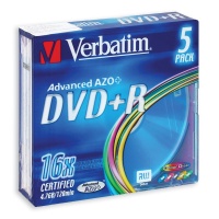   Verbatim DVD+R 4,7Gb 16 Slim/5 43556 Color