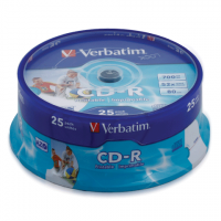  CD-R VERBATIM 700MB 52x Printable 25 Cake Box 43439     (/-4399)