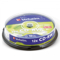  CD-RW VERBATIM 700Mb 12 10 Cake Box 43480 (/ - 4801)