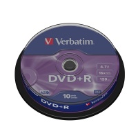   Verbatim DVD+R 4,7Gb 16 Cake/10 43498