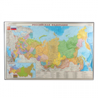 Коврик-подкладка настольный для письма с картой России, (380*590 мм), 2129.Р