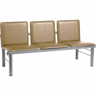 Многоместная секция UD_Терра 3 секц.СМ 109-03 карк.алюм, к/з бежевый К-031 Многоместная секция UD_Терра 3 секц.СМ 109-03 карк.алюм, к/з бежевый К-031