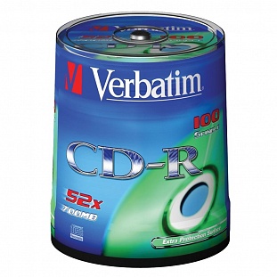   Verbatim CD-R 700MB 52x CB/100 43411 Extra Protect