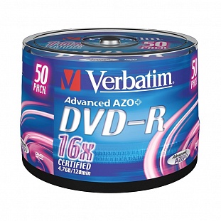   Verbatim DVD-R 4,7Gb 16 Cake/50 43548