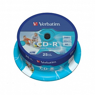   Verbatim CD-R 700Mb 52x Cake/25 43439 Print