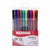 Ручка шариковая Kores K1-M, 10 цв/набор в пластиковом пенале Ручка шариковая Kores K1-M, 10 цв/набор в пластиковом пенале