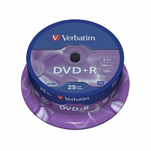   Verbatim DVD+R 4,7GB 16 CB/25 43500