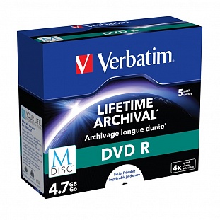   Verbatim M-Disc DVD R 5 Pack Jewel Case 43821